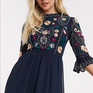 Navy floral summer dress